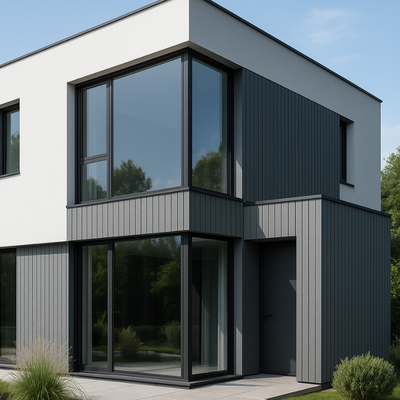 Фасадна декоративна панель: Woodtone Dark Grey 2411 фото