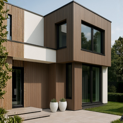 Фасадна декоративна панель: Woodtone Red Brown 2414 фото